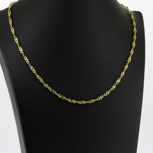 Kette 585 Gold 14 kt Gelbgold gedreht - 45 cm lang - Wert 1260,-