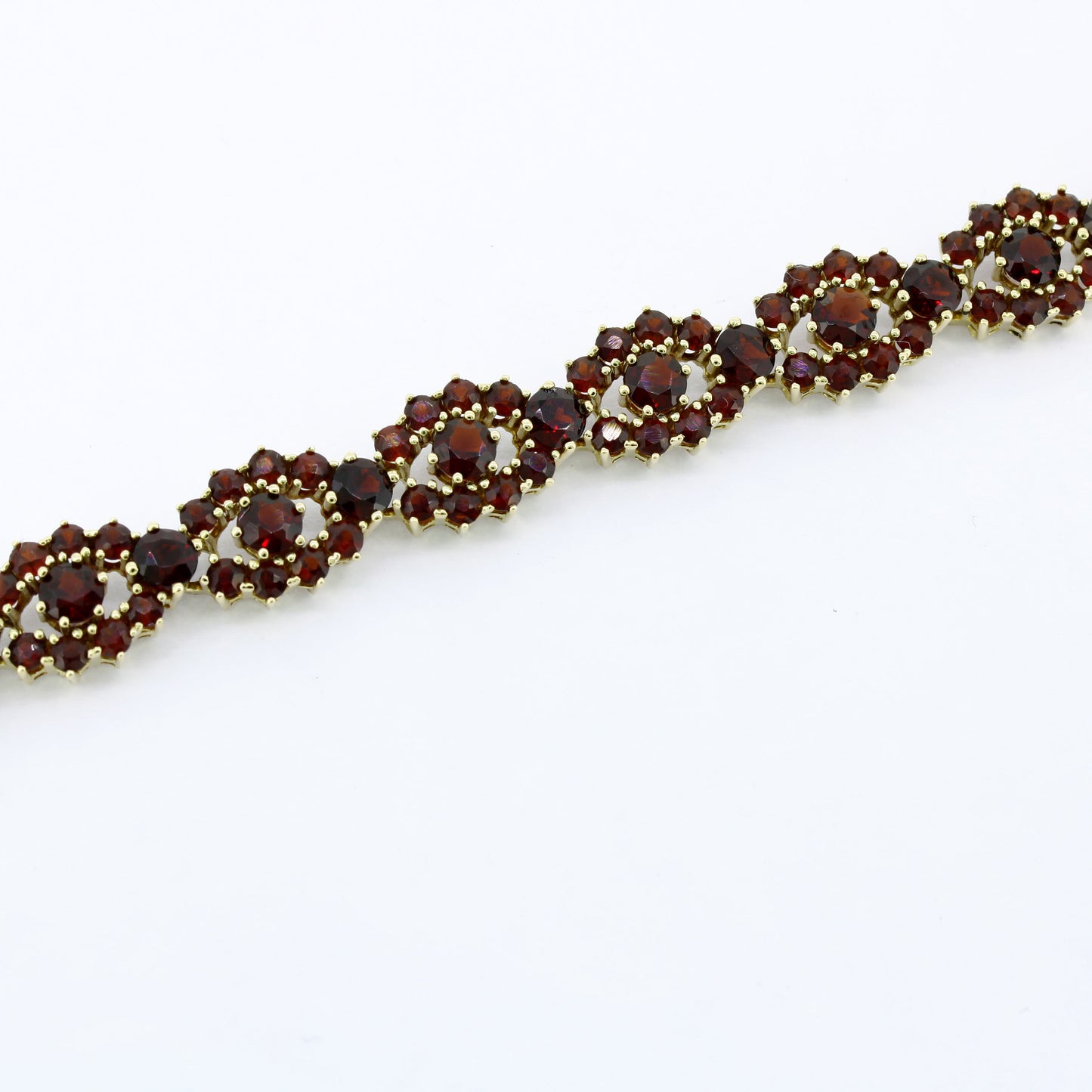 Armband 333 Gold 8 Kt - Granat Band - 18 cm lang - 10,2 mm breit - Wert 1850,-