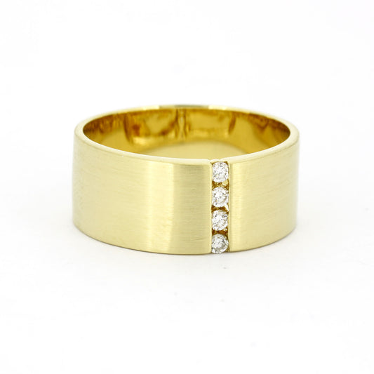 Ring 585 Gold 14 kt Gelbgold - 0,12 ct Brillanten W/SI - Wert 1040,-