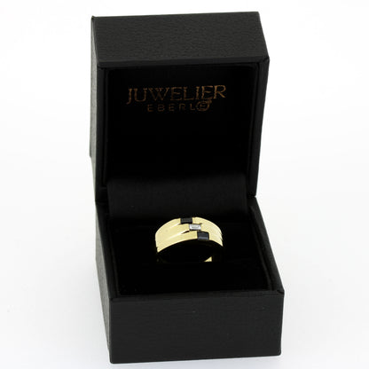 Ring 750 Gelbgold 18 Kt mit Diamant Baguette Schliff & Saphiren - Wert 1380,-