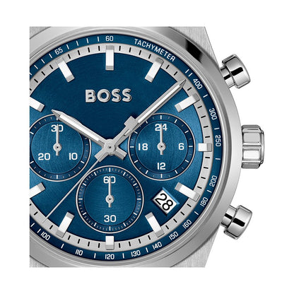 BOSS Herrenuhr Candor Chronograph Blau 1514250