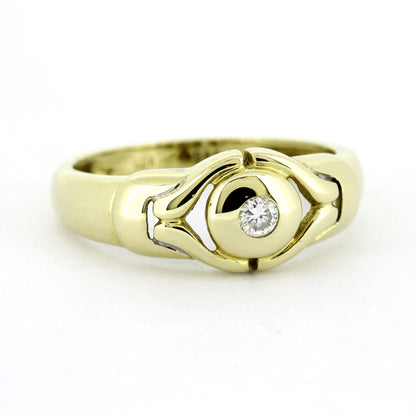 Ring 585 Gold 14 kt mit einem Brillant ca. 0,08 ct - Wert 760,-