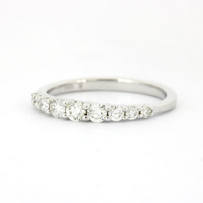 Memoire Ring 585 Weißgold 14 Kt mit Brillanten ca. 0,45 ct W/SI - Wert 1200,-