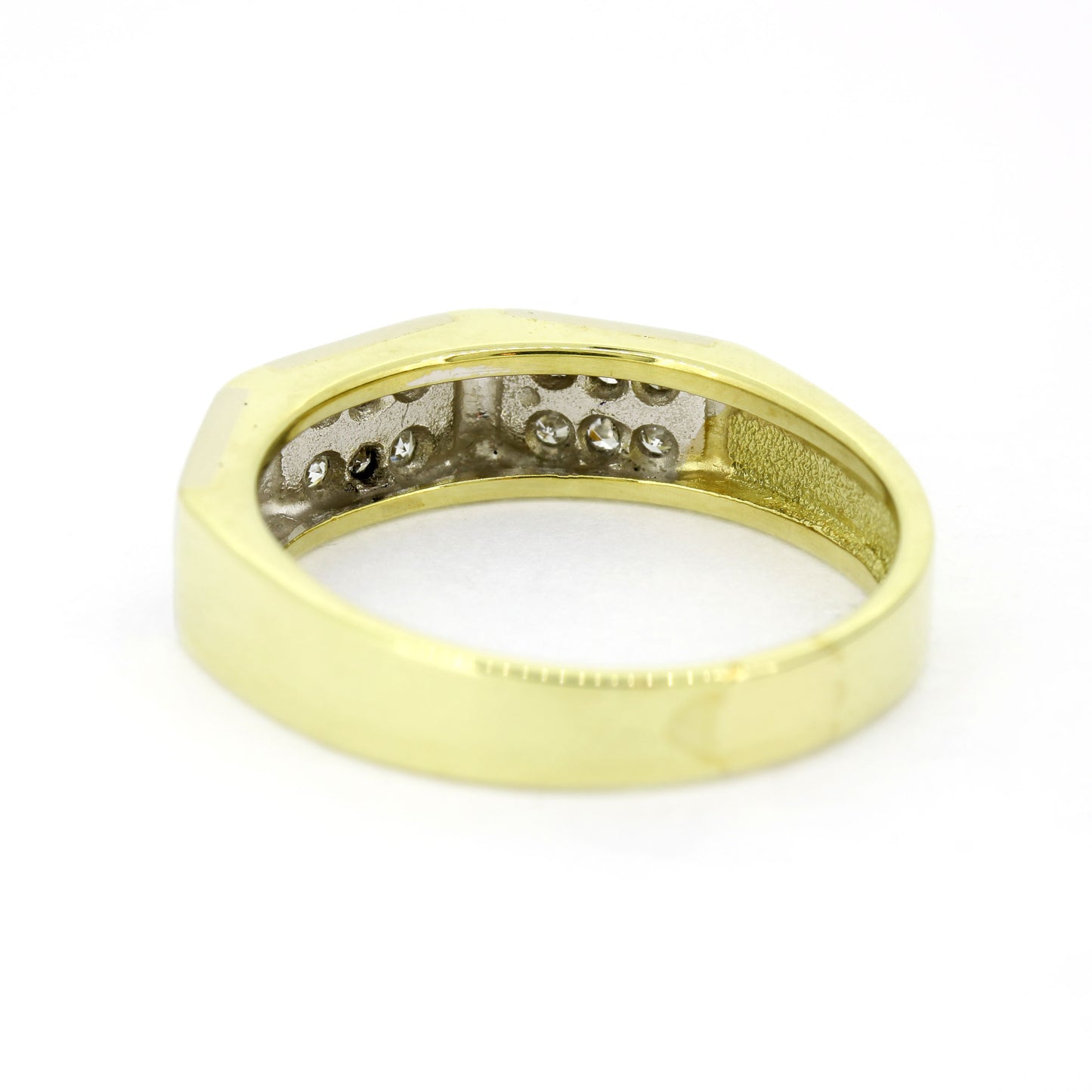 Ring 585 Gold 14 Karat Bicolor Diamanten 0,10 ct Gr. 56