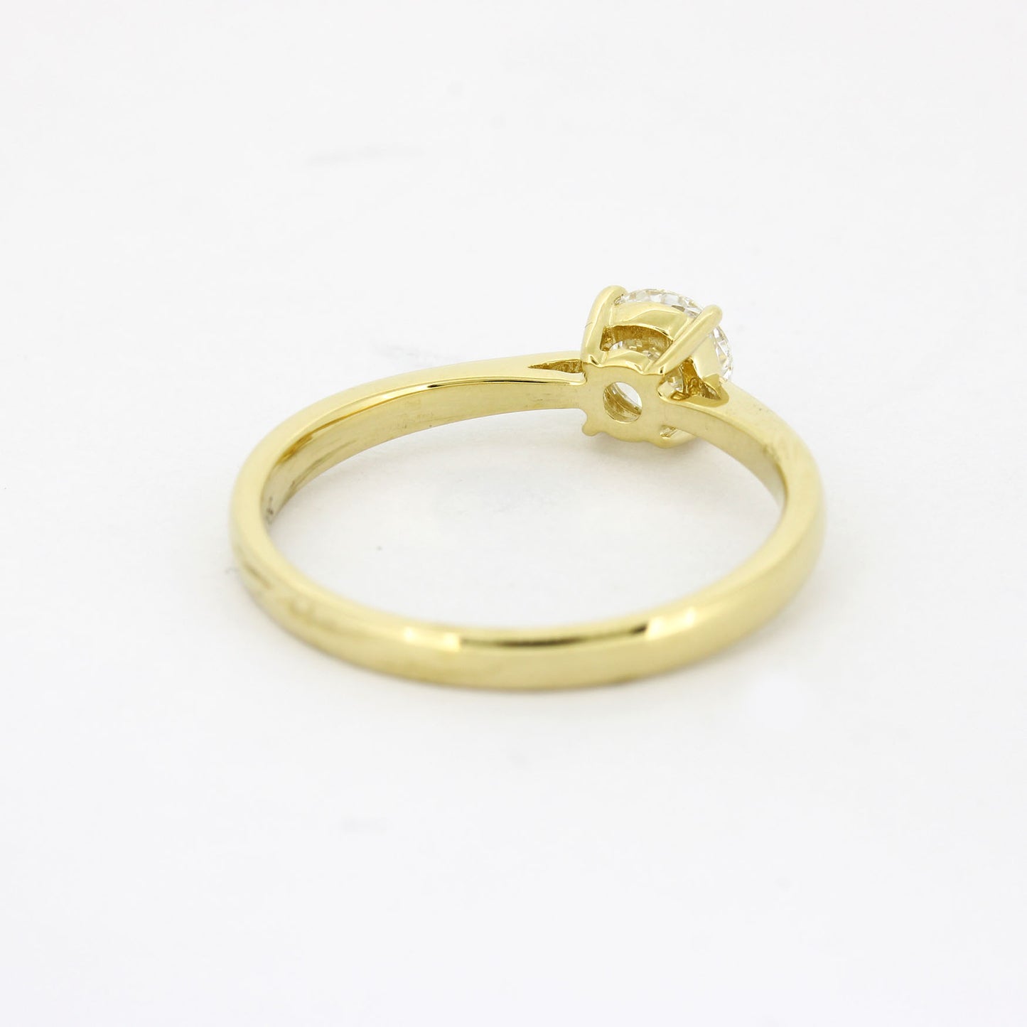 Solitär Verlobungsring 585 Gold 14 kt Gelbgold - 0,50 ct Brillant E VS2 - CVD Labor Diamant