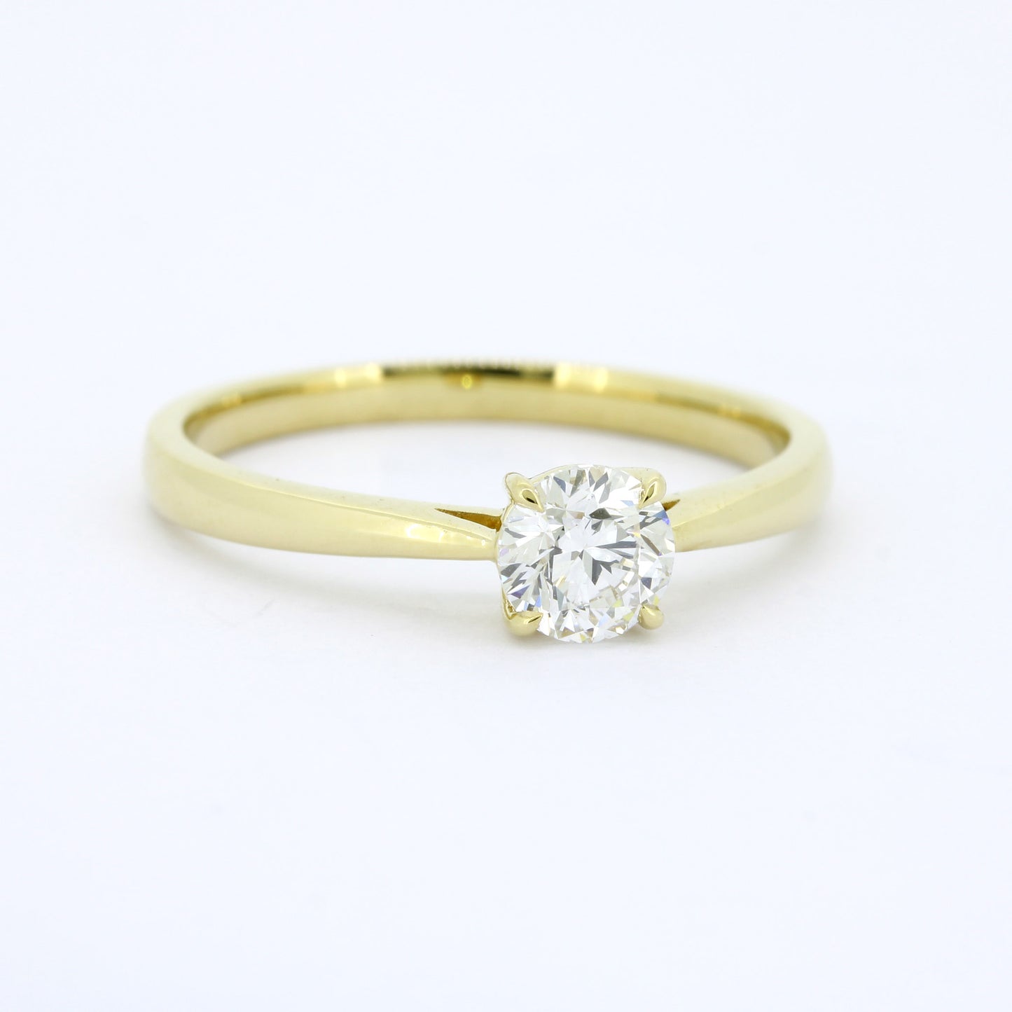 Ring 585 Gold 14 Kt Verlobungsring - 0,50 ct CVD Diamant E/VS1 – Neu