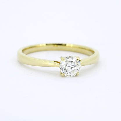 Ring 585 Gold 14 Kt Verlobungsring - 0,50 ct CVD Diamant E/VS1 – Neu