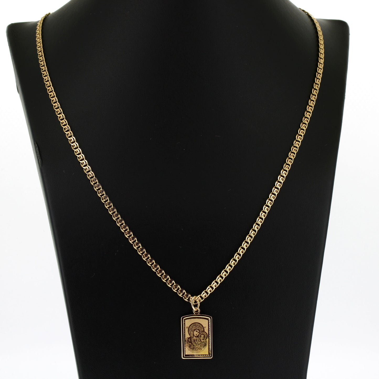 Kette mit Anhänger heilige Maria 585 Gold 14 kt Rotgold - 50 cm - Wert 1780,-