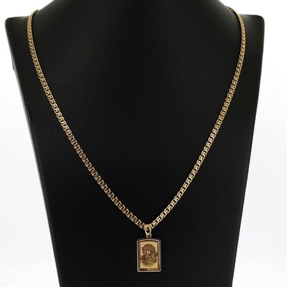 Kette mit Anhänger heilige Maria 585 Gold 14 kt Rotgold - 50 cm - Wert 1780,-