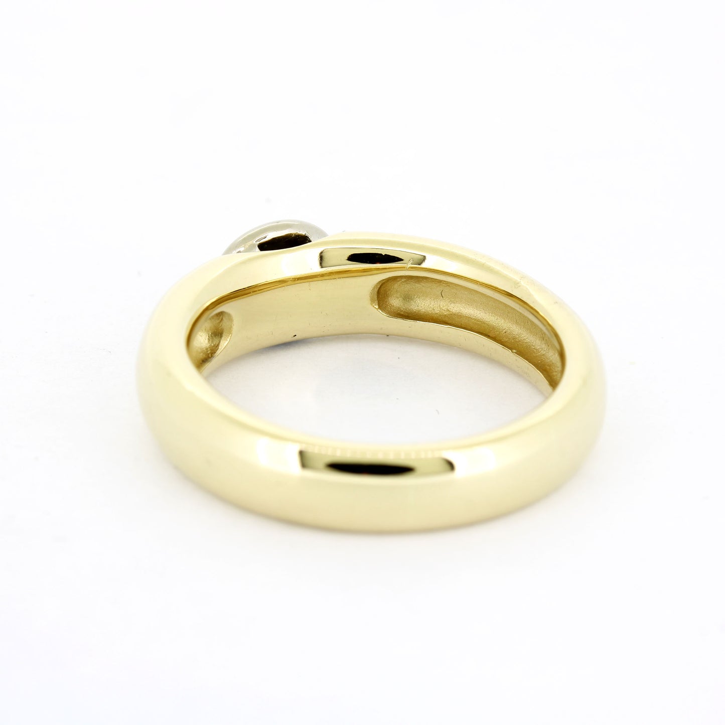 Ring 585 Gold 14 Kt bicolor massiv - Saphir Cabochon - Wert 2700,-