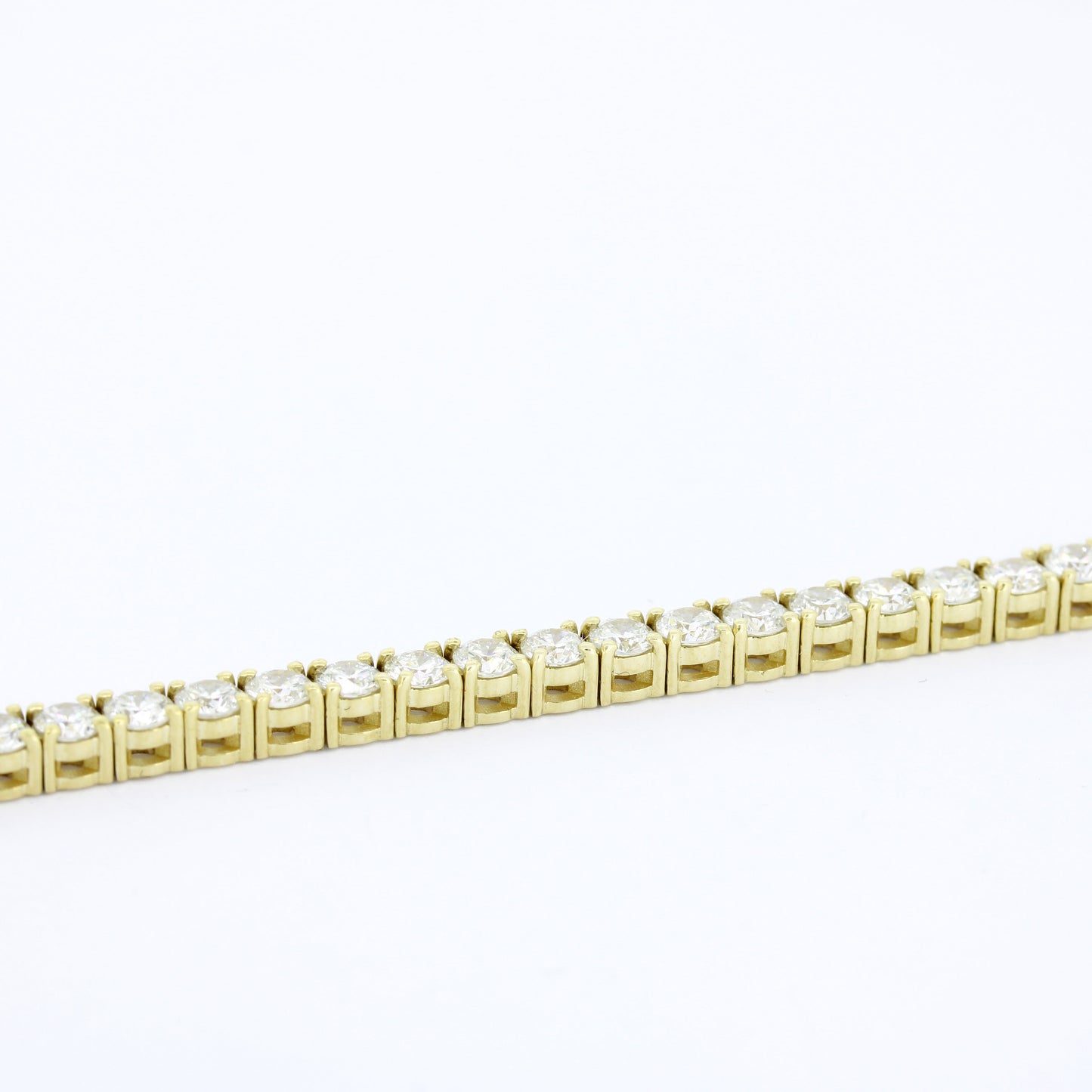 Tennisarmband 585 Gold 14 Kt Gelbgold - Brillanten 5,80 ct CVD Labordiamanten