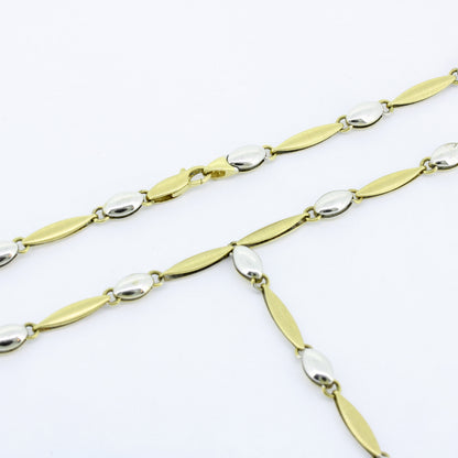 Kette 585 Gold 14 Kt bicolor – 13,77 g – 46 cm lang - Wert 3030,-
