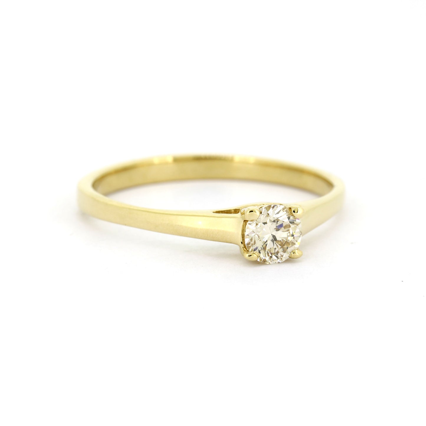 Solitär Ring 585 Gelbgold 14 Kt - Brillant ca. 0,45 ct - Wert 1800,-