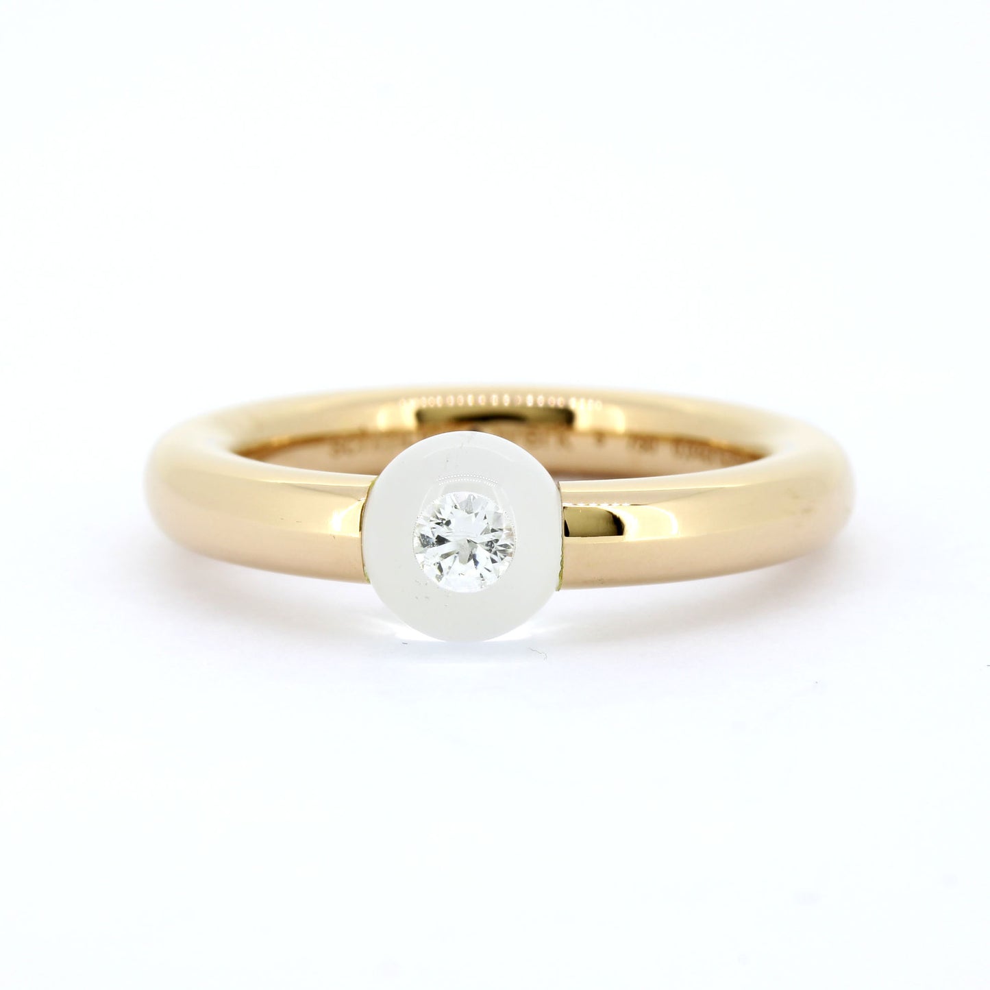 Schmuckwerk Ring Glasklar - 750 Gold 18 Kt - Brillant 0,04 ct - Wert 4490,-