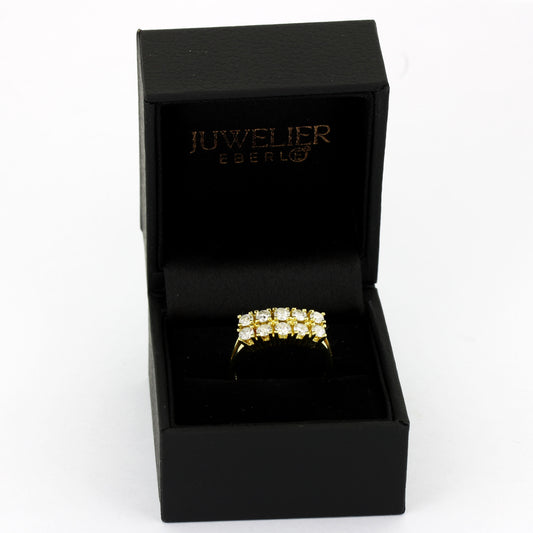 Ring 585 Gold 14 Kt - 10 Brillanten 0,80 ct H - P - Wert 1950,-