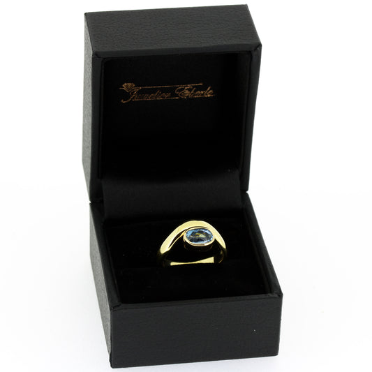 Blautopas Ring 585 Gold 14 Kt - Wert 620,-