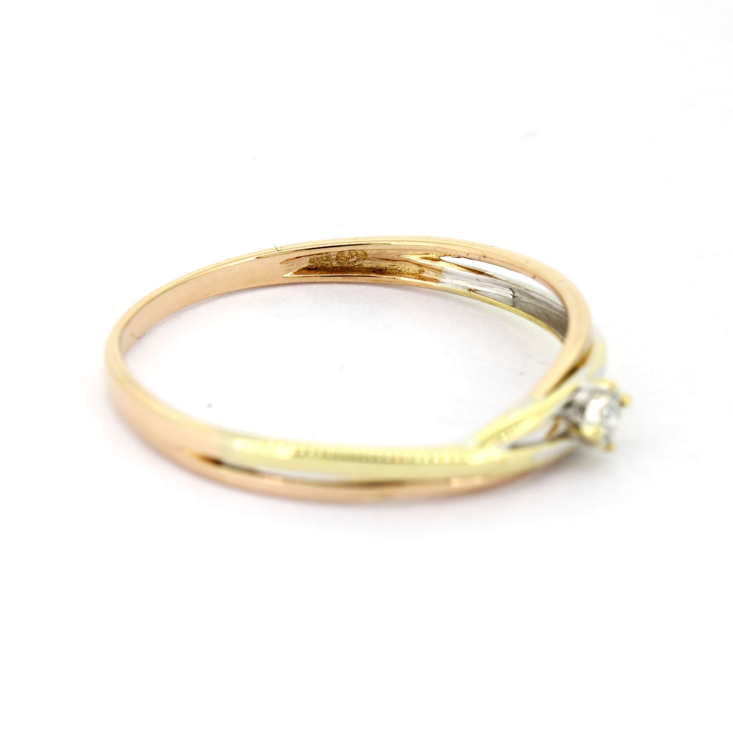 Ring 333 Gold 8 Kt - 1 Diamant ca. 0,07 ct H - SI - Wert 259,-