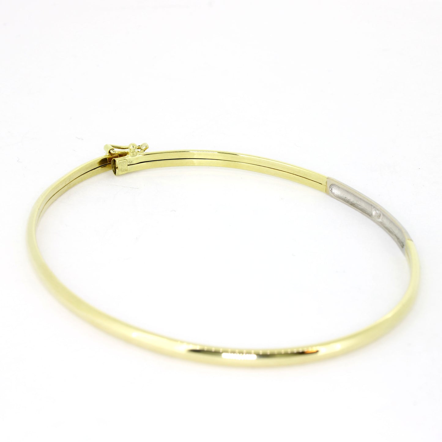 Armreif 585 Gold 14 Kt 64 x 56 mm - Brillant 0,02 ct - Wert 900,-