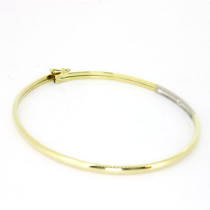 Armreif 585 Gold 14 Kt 64 x 56 mm - Brillant 0,02 ct - Wert 900,-