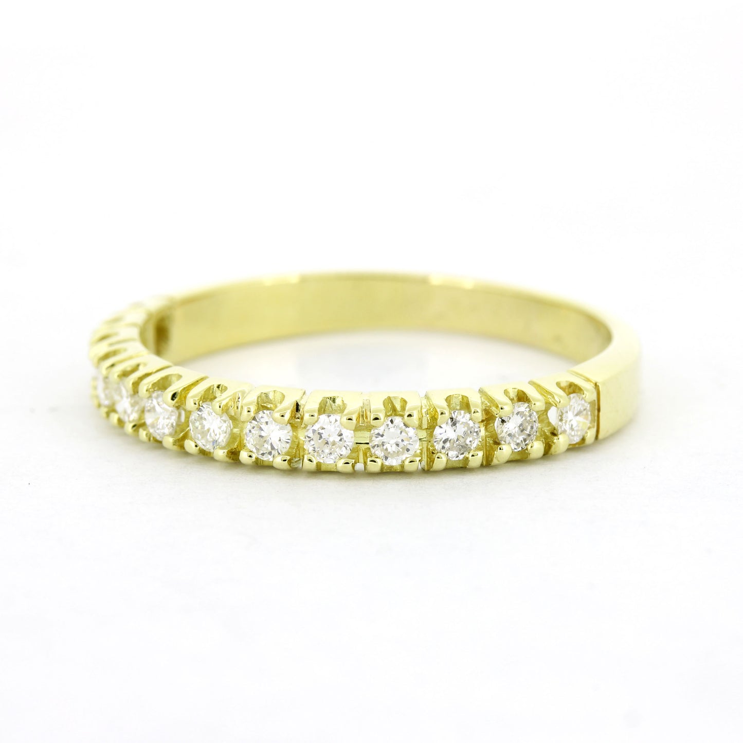 Halb Memoire Ring 585 Gold 14 Kt Gelbgold - Brillanten 0,40 ct WSI - Wert 1240,-