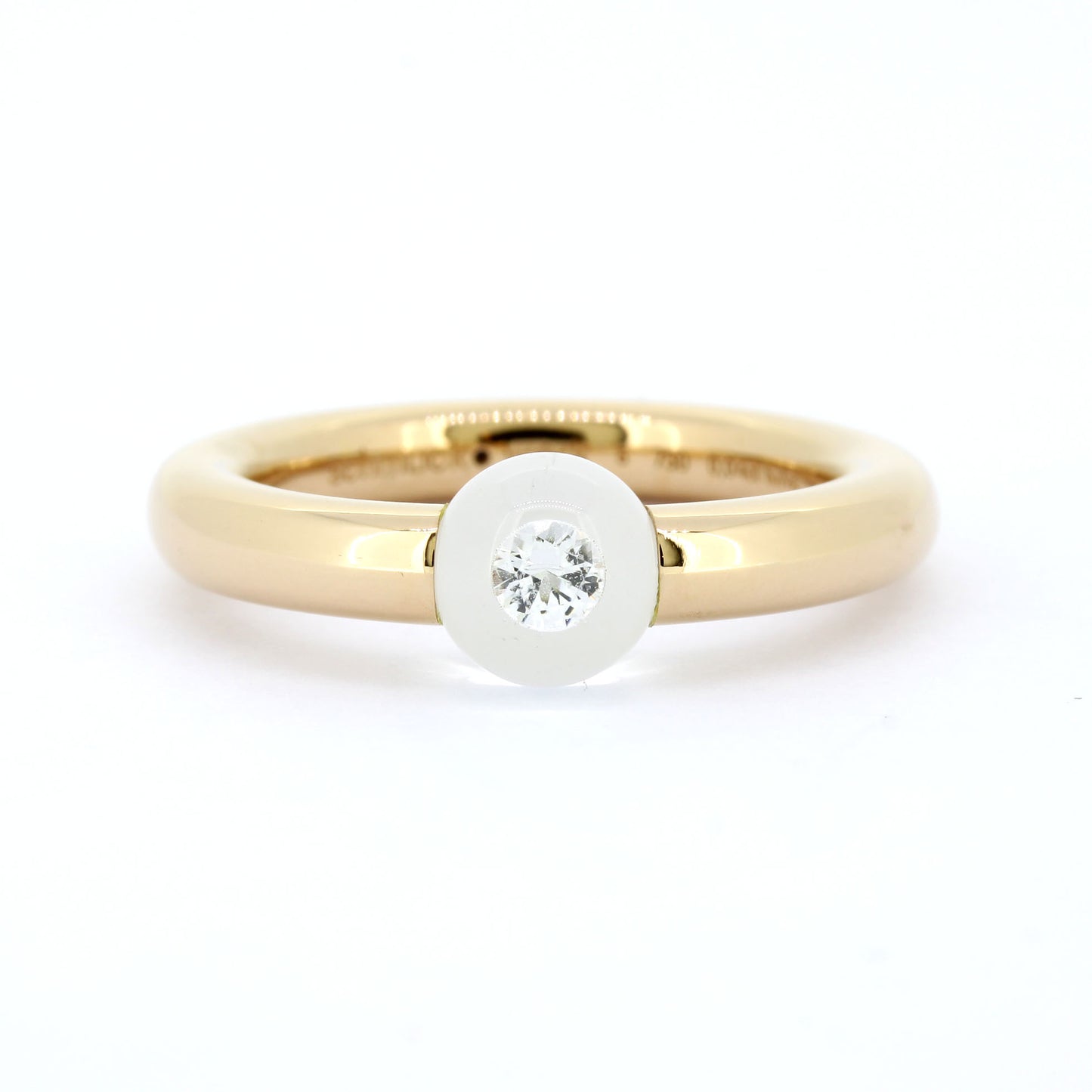 Schmuckwerk Ring Glasklar - 750 Gold 18 Kt - Brillant 0,04 ct - Wert 4490,-