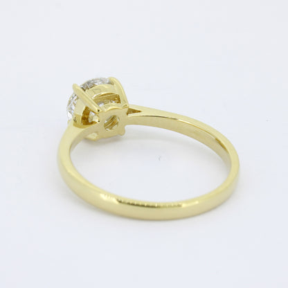 Ring 585 Gold 14 Kt - 1,04 ct CVD Diamant E/VS1 – Neu – IGI Zertifikat