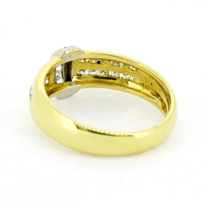 Ring 750 Gold 18 Karat Bicolor Brillanten 0,24 ct TW/SI
