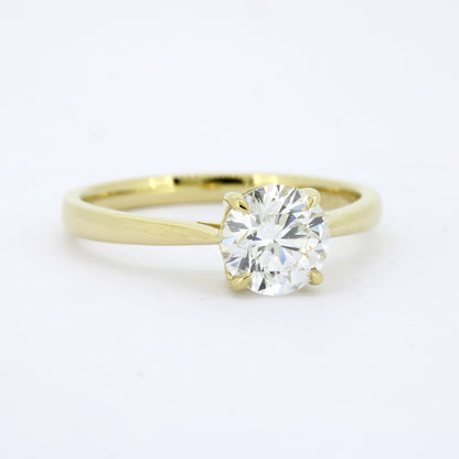 Ring 585 Gold 14 Kt - 1,04 ct CVD Diamant E/VS1 – Neu – IGI Zertifikat
