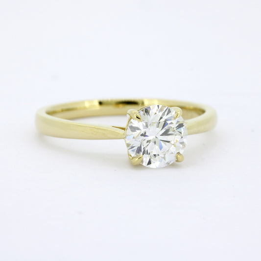 Ring 585 Gold 14 Kt - 1,04 ct CVD Diamant E/VS1 – Neu – IGI Zertifikat