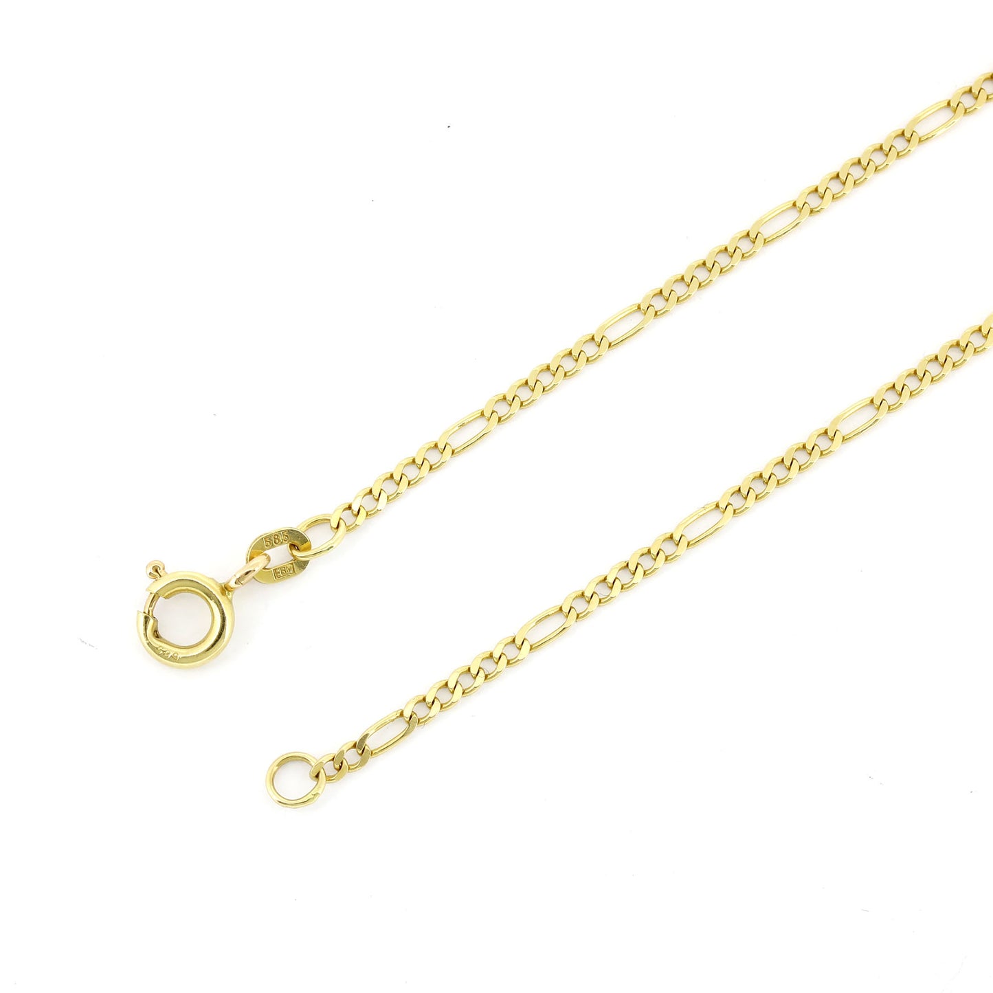 Figaro Kette 585 Gold 14 kt Gelbgold - 44 cm lang - Wert 550 ,-