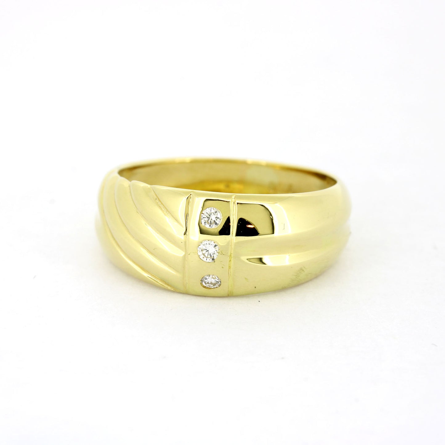 Ring 750 Gold 18 kt Gelbgold - Brillanten 0,06 ct TW/SI - Wert 1300,-