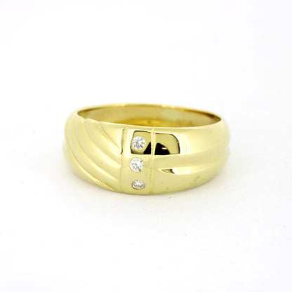 Ring 750 Gold 18 kt Gelbgold - Brillanten 0,06 ct TW/SI - Wert 1300,-