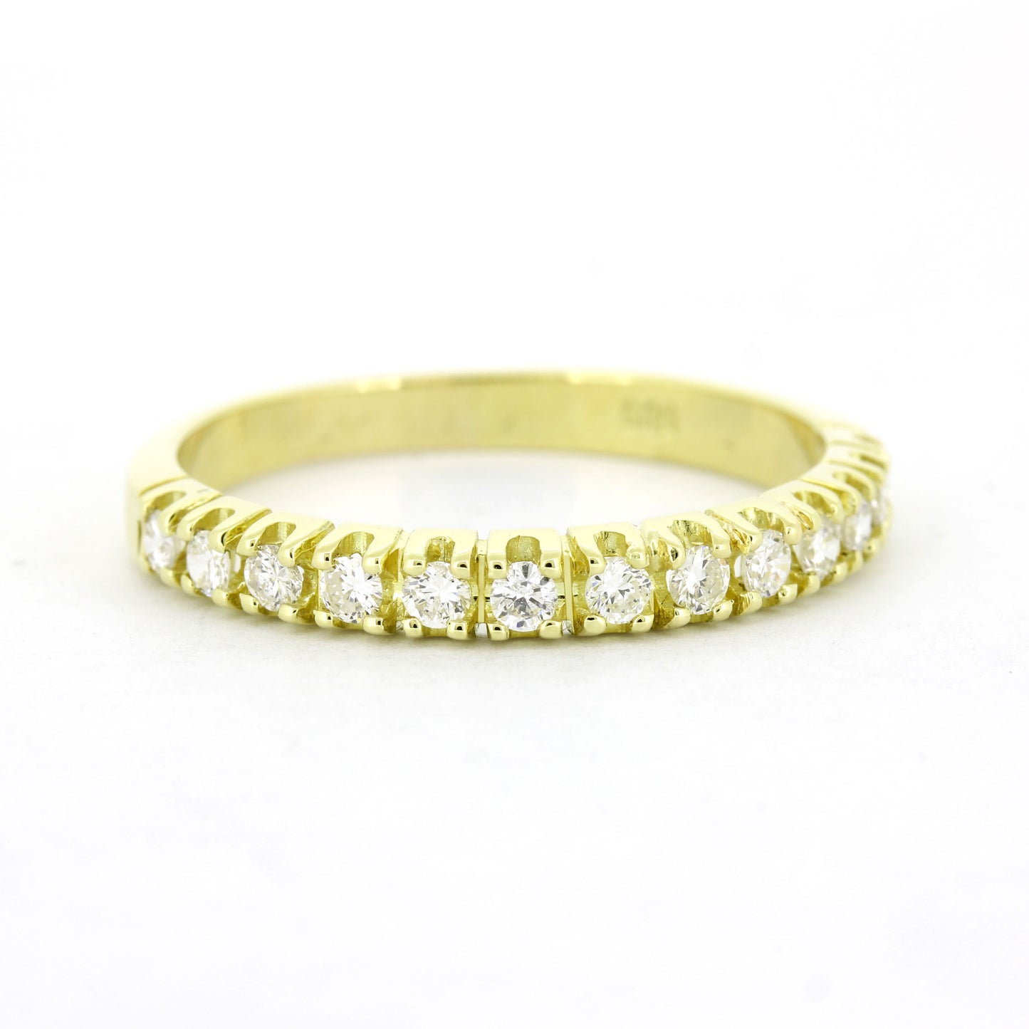 Halb Memoire Ring 585 Gold 14 Kt Gelbgold - Brillanten 0,40 ct WSI - Wert 1240,-