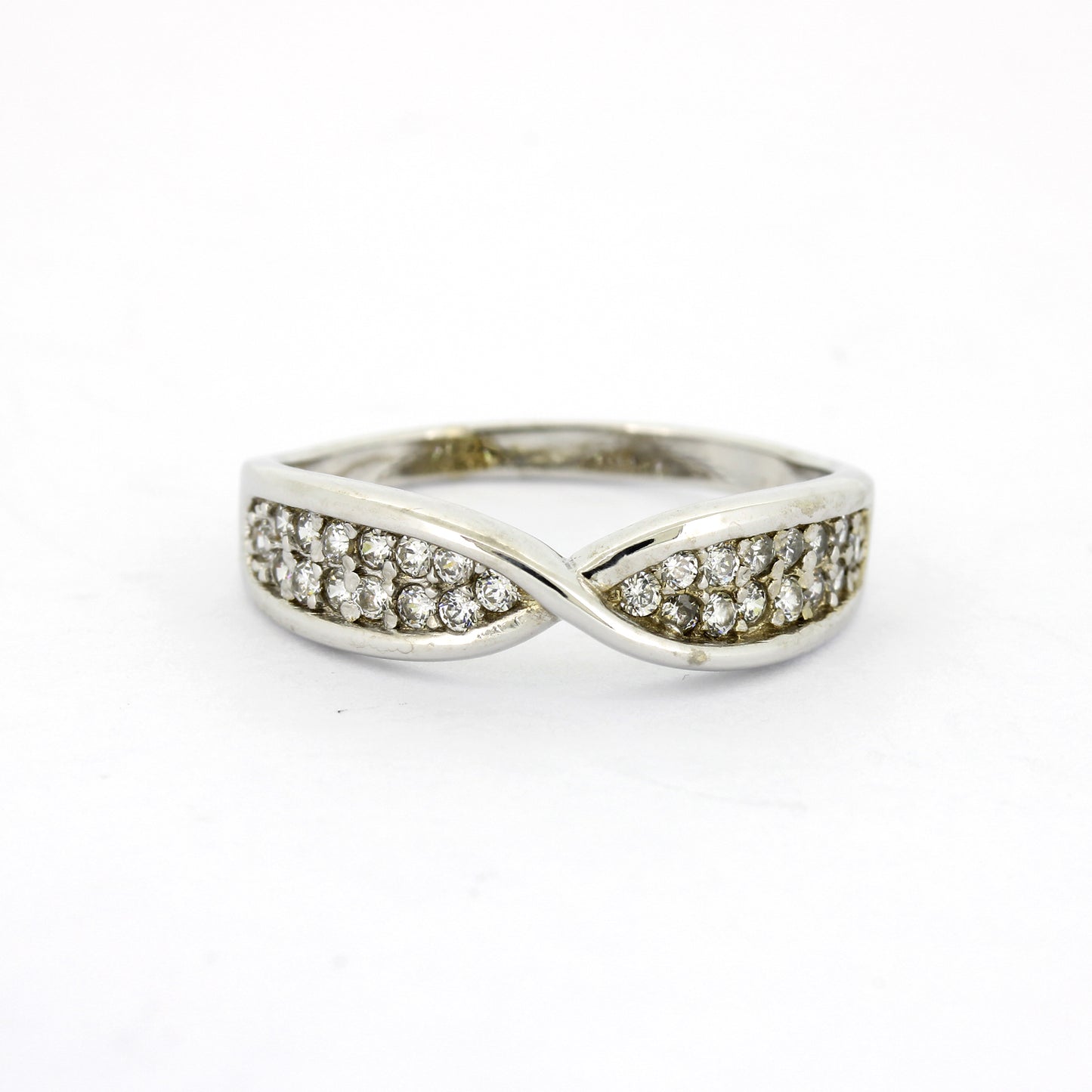 Ring 585 Gold 14 kt Weißgold - Zirkonia - Wert 510,-