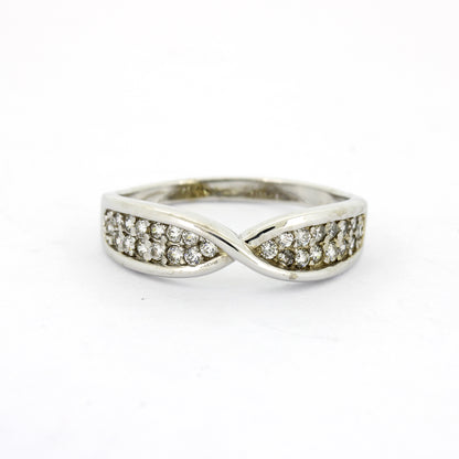 Ring 585 Gold 14 kt Weißgold - Zirkonia - Wert 510,-