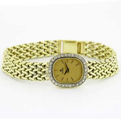 Christ Uhr 585 Gold 14 kt Gelbgold - Brillanten ca. 0,30 ct