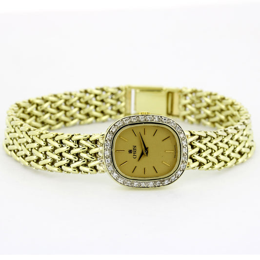 Christ Uhr 585 Gold 14 kt Gelbgold - Brillanten ca. 0,30 ct