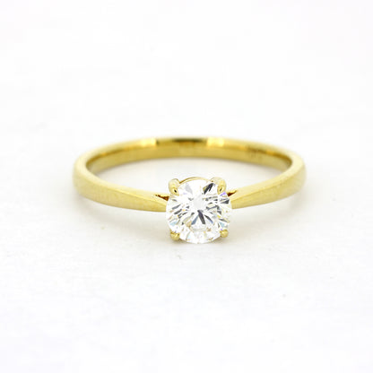 Solitär Ring 585 Gold 14 kt Gold - 0,50 ct Brillant VVS - CVD Labor Diamant