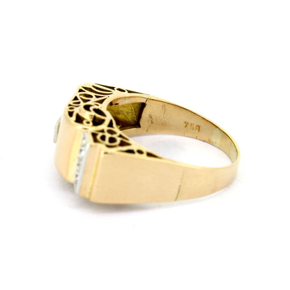 Ring 750 Gold 18 Kt - Diamant & Brillanten 0,24 ct H - SI-P - Wert 1530,-