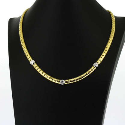 Collier 750 Gold 18 kt - Brillanten ca. 1,0 ct TW/VS - 42 cm - Wert 12800,-