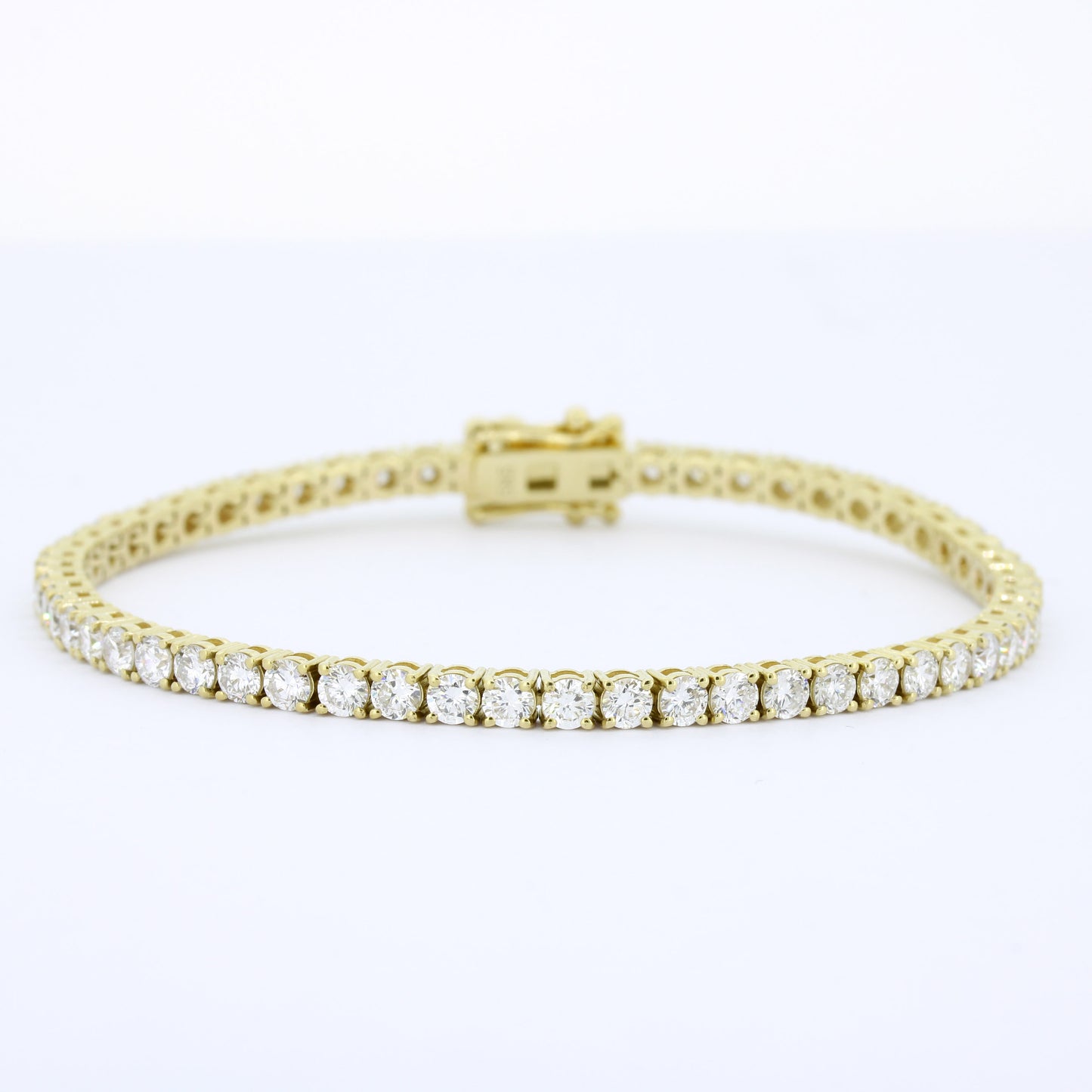 Tennisarmband 585 Gold 14 Kt Gelbgold - Brillanten 5,80 ct CVD Labordiamanten