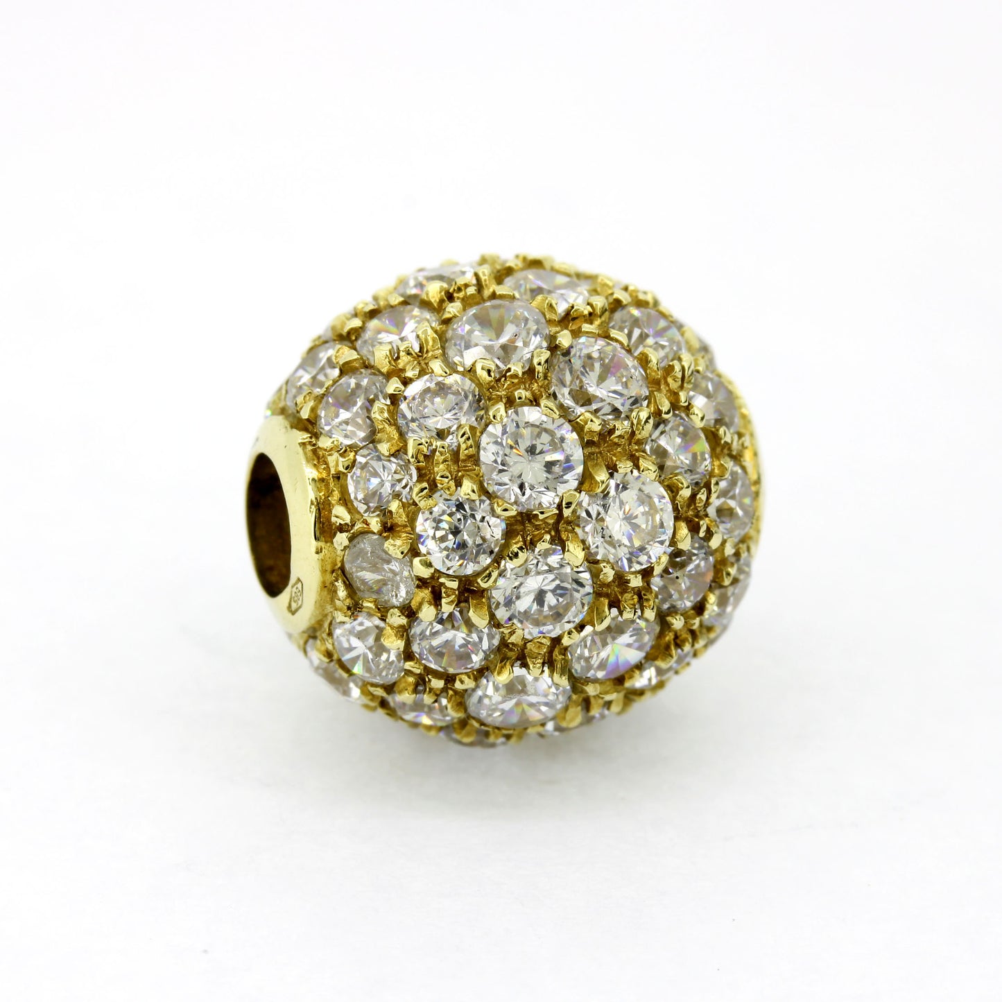 Anhänger 585 Gold 14 Karat rund Gelbgold Zirkonia