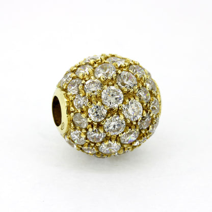 Anhänger 585 Gold 14 Karat rund Gelbgold Zirkonia