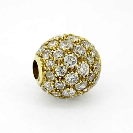 Anhänger 585 Gold 14 Karat rund Gelbgold Zirkonia