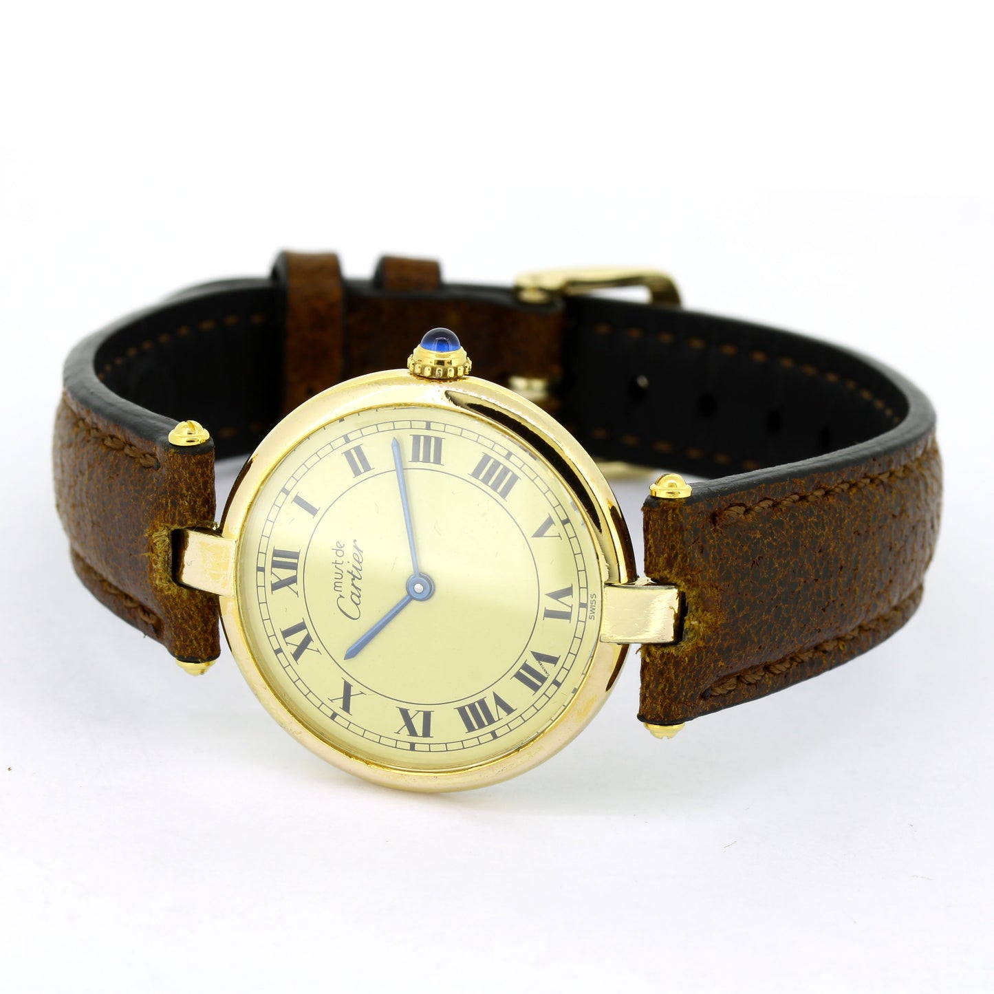 Cartier Must Vendôme Armbanduhr 590004 - Silber vergoldet - Quarz