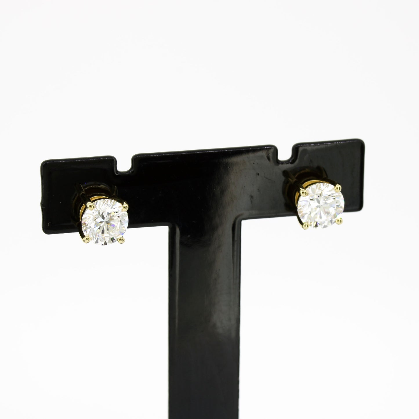 Ohrringe 585 Gold 14 Kt Gelbgold – Brillanten ca. 1,40 ct F/VS CVD