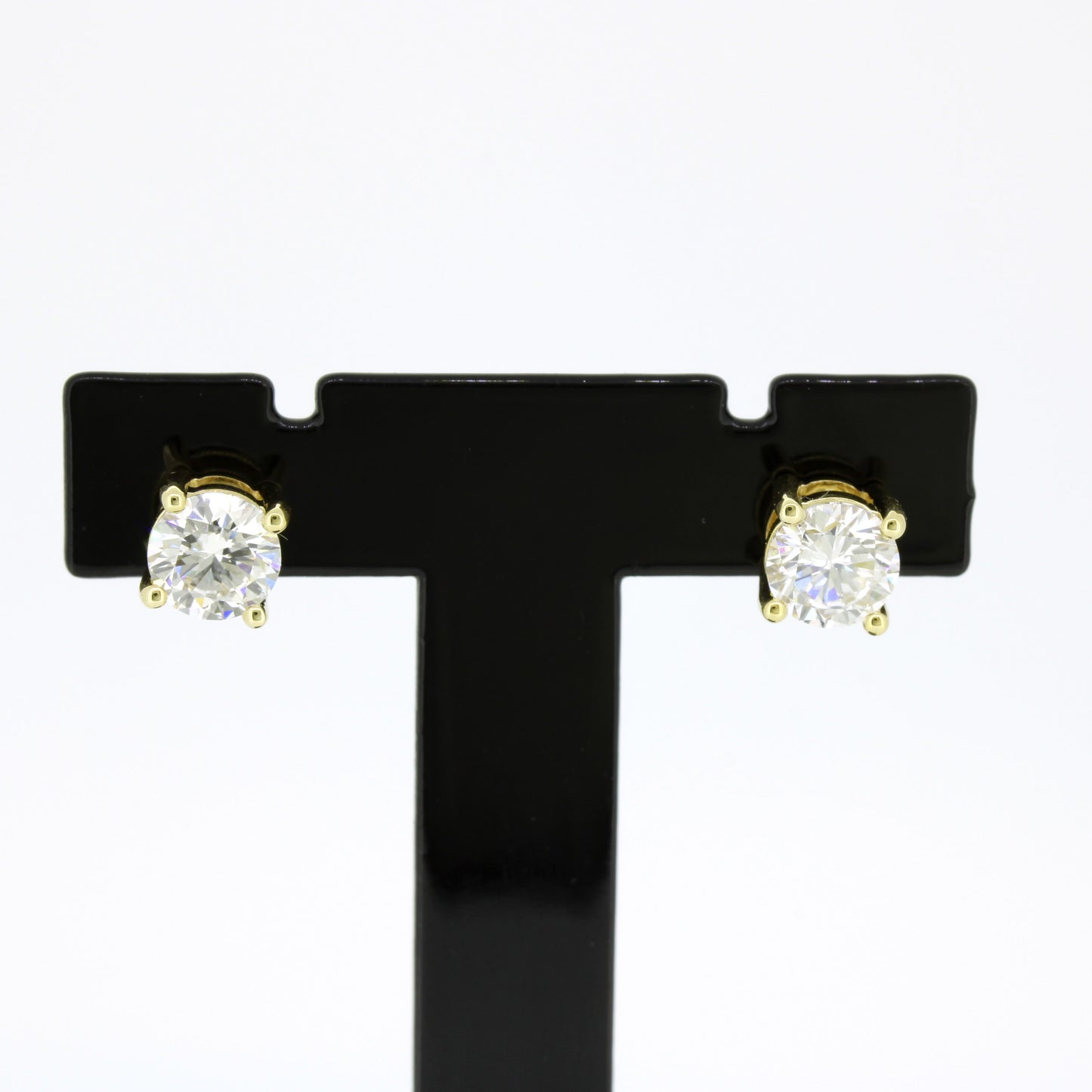 Ohrringe 585 Gold 14 Kt Gelbgold – Brillanten ca. 1,40 ct F/VS CVD