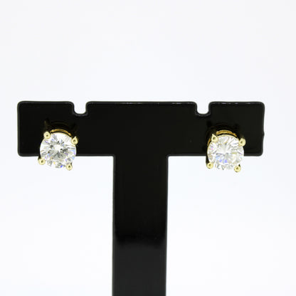 Ohrringe 585 Gold 14 Kt Gelbgold – Brillanten ca. 1,40 ct F/VS CVD