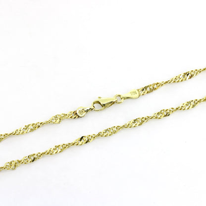 Kette 585 Gold 14 kt Gelbgold gedreht - 45 cm lang - Wert 1260,-