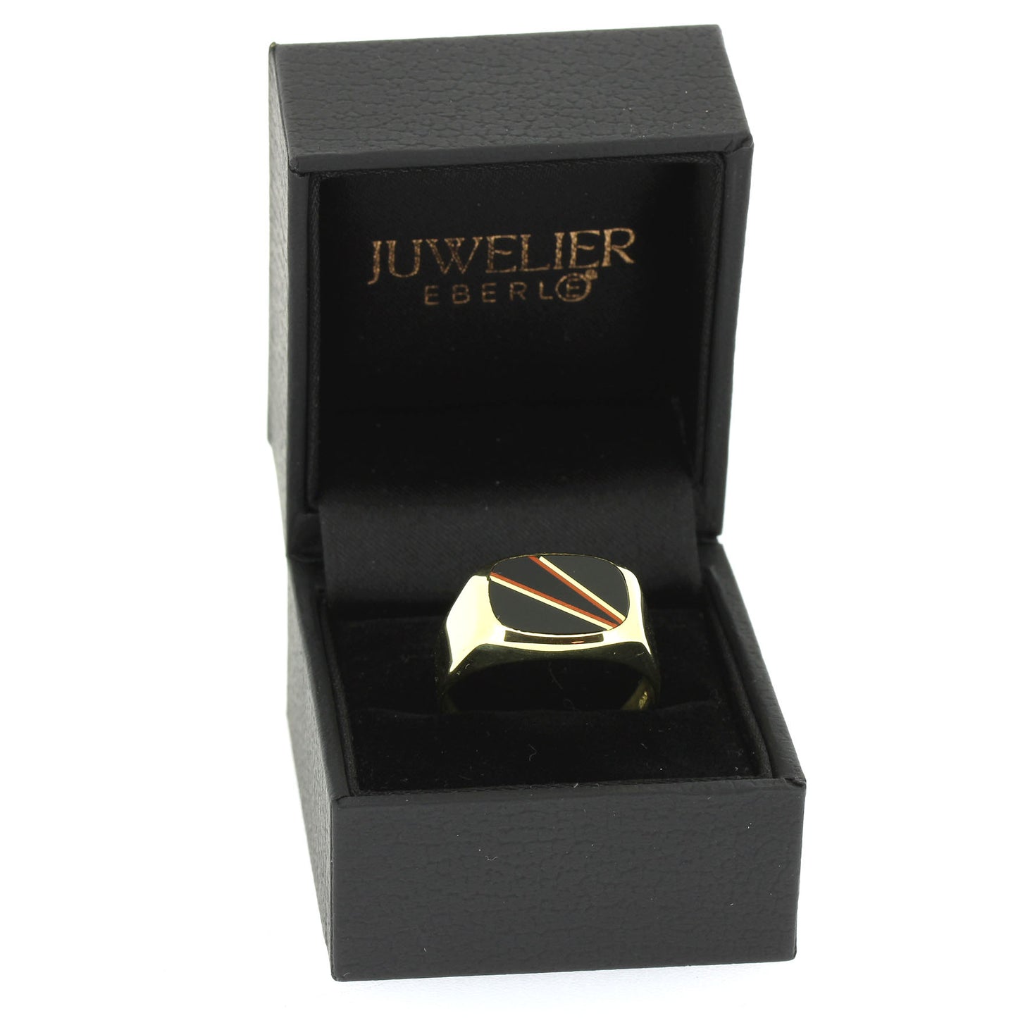 Ring 333 Gold Siegelring 8 Kt Gelbgold - Onyx - Wert 340,-